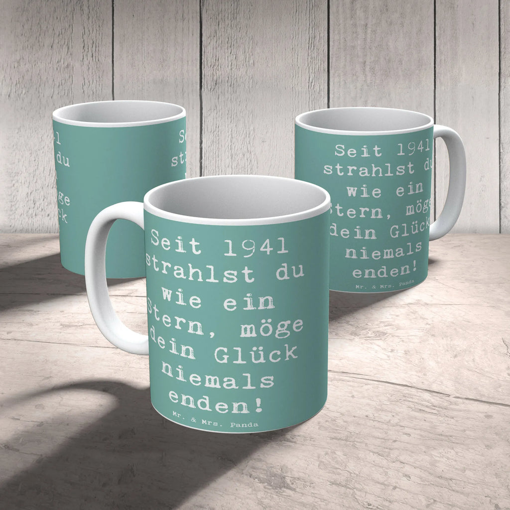 Tasse Spruch 1941 Geburtstag Stern Geschenktasse, Tasse mit Zitaten, Teetasse, Kaffeetasse, Bürotasse, Keramiktasse, Porzellantasse, Tasse, Tasse mit Motiven, Geburtstag, Geburtstagsgeschenk, Geschenk