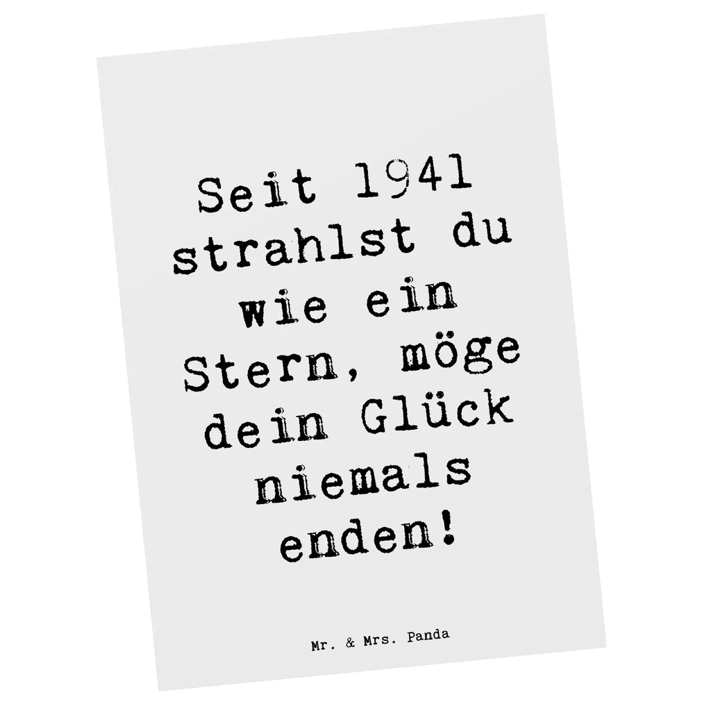 Postcard Saying Seit 1941 strahlst du wie ein Stern, möge dein Glück niemals enden! Einladung Geburtstag, Einladungskarten Geburtstag, Ansichtskarten, Grußkarte, Ansichtskarte, Einladungskarte, Dankeskarte, Postkarte, Karte, Geburtstagskarte, Geschenkkarte, Einladung, Geburtstag, Geburtstagsgeschenk, Geschenk
