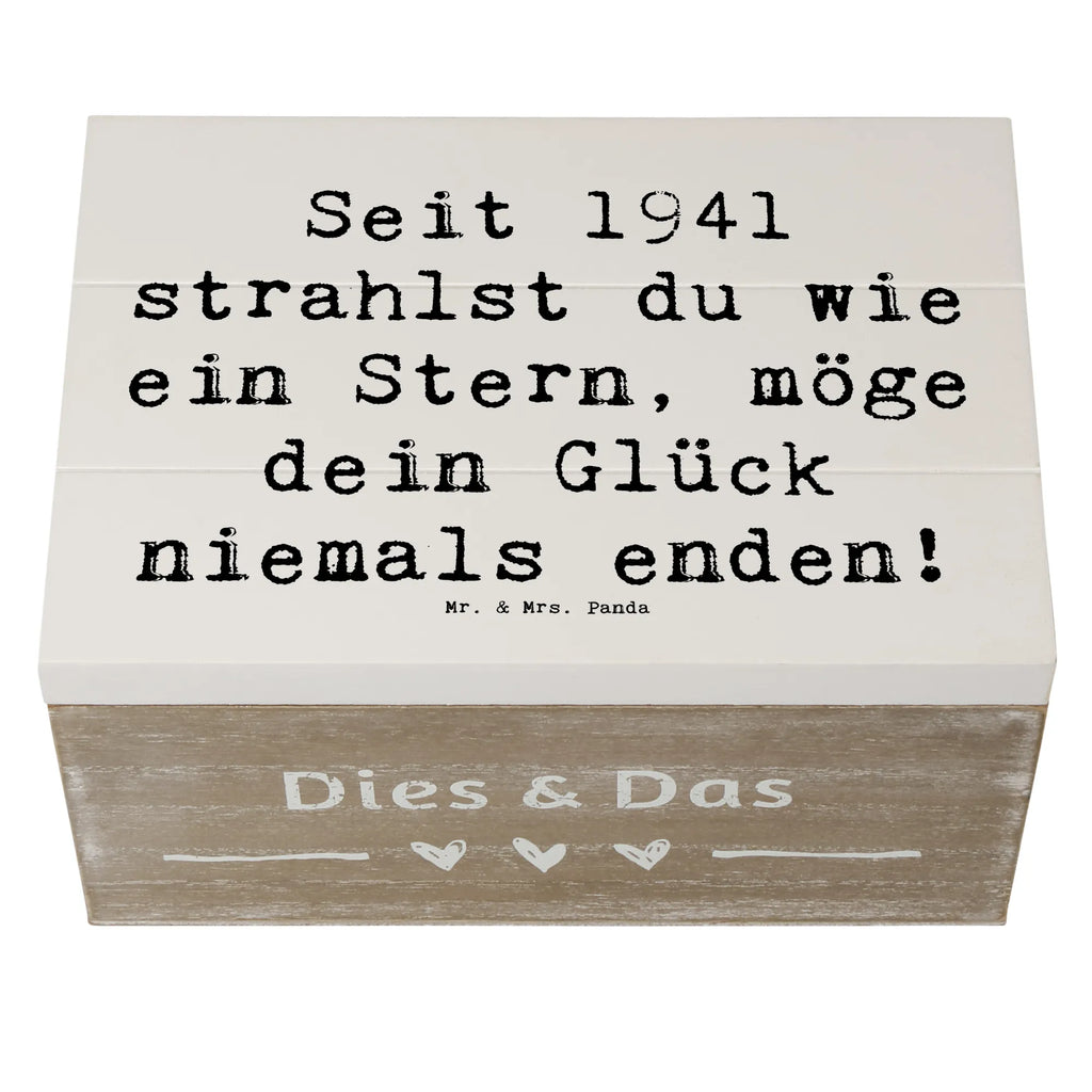 Holzkiste Spruch 1941 Geburtstag Stern Erinnerungsbox, XXL, Schatulle, Truhe, Holzkiste, Geschenkdose, Schatzkiste, Geschenkbox, Dekokiste, Aufbewahrungsbox, Kiste, Erinnerungskiste, Geburtstag, Geburtstagsgeschenk, Geschenk