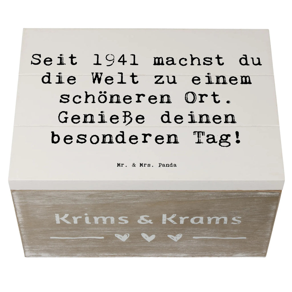 Holzkiste Spruch 1941 Geburtstag Geschenkdose, Kiste, Geschenkbox, Erinnerungskiste, Dekokiste, Schatulle, Truhe, XXL, Erinnerungsbox, Schatzkiste, Aufbewahrungsbox, Holzkiste, Geburtstag, Geburtstagsgeschenk, Geschenk