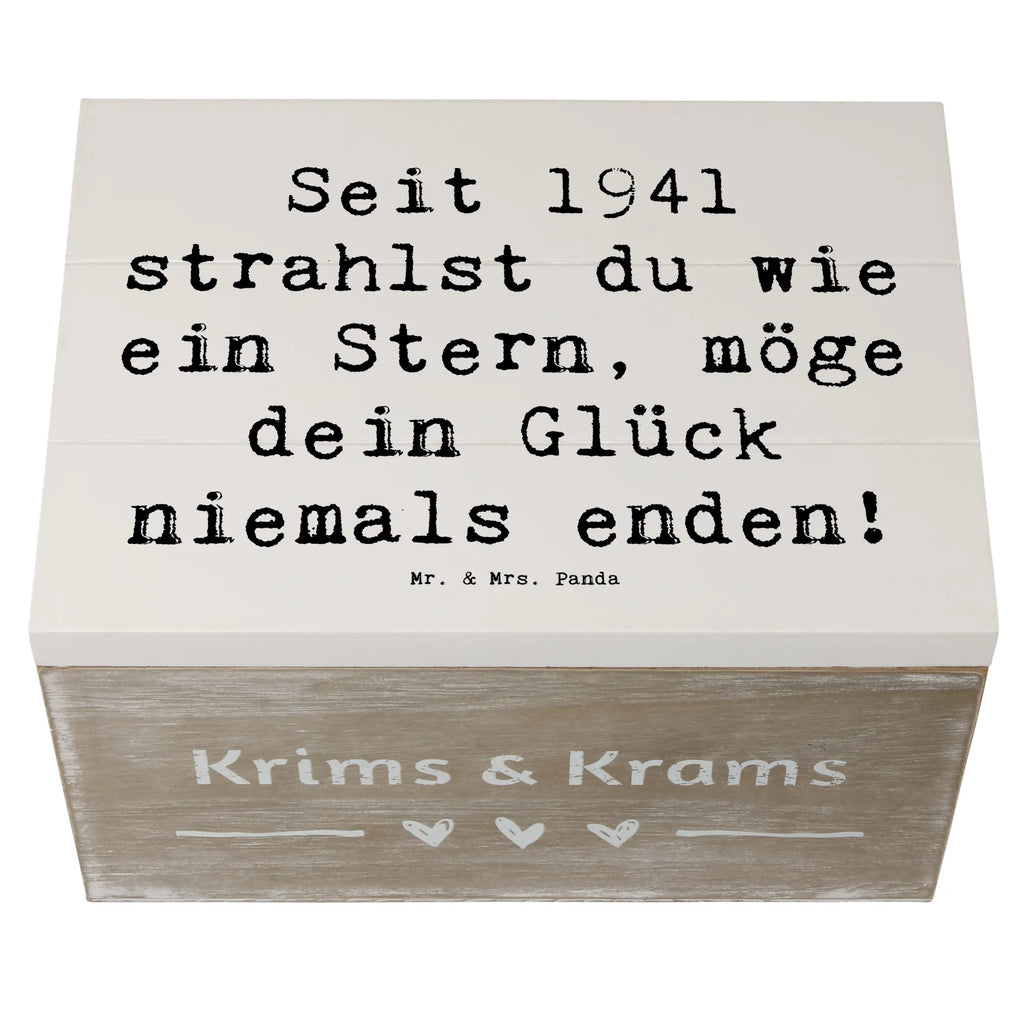 Holzkiste Spruch 1941 Geburtstag Stern Erinnerungsbox, XXL, Schatulle, Truhe, Holzkiste, Geschenkdose, Schatzkiste, Geschenkbox, Dekokiste, Aufbewahrungsbox, Kiste, Erinnerungskiste, Geburtstag, Geburtstagsgeschenk, Geschenk