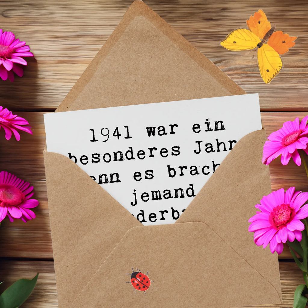 Deluxe Card Saying 1941 war ein besonderes Jahr, denn es brachte jemand Wunderbares hervor - dich! Alles Gute zum Geburtstag! Karte, Hochwertige Grußkarte, Klappkarte, Einladungskarte, Hochwertige Klappkarte, Glückwunschkarte, Grußkarte, Geburtstagskarte, Hochzeitskarte, Geburtstag, Geburtstagsgeschenk, Geschenk