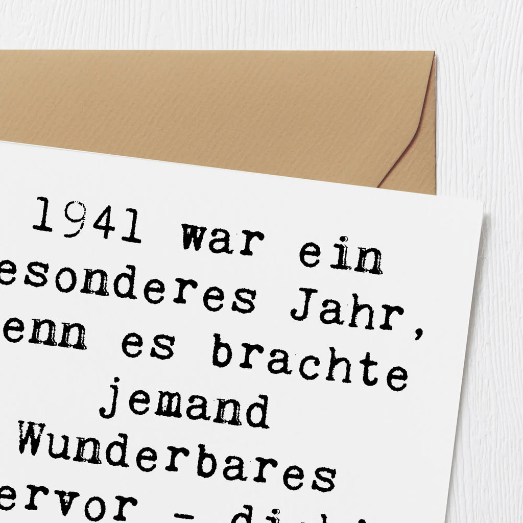 Deluxe Card Saying 1941 war ein besonderes Jahr, denn es brachte jemand Wunderbares hervor - dich! Alles Gute zum Geburtstag! Karte, Hochwertige Grußkarte, Klappkarte, Einladungskarte, Hochwertige Klappkarte, Glückwunschkarte, Grußkarte, Geburtstagskarte, Hochzeitskarte, Geburtstag, Geburtstagsgeschenk, Geschenk