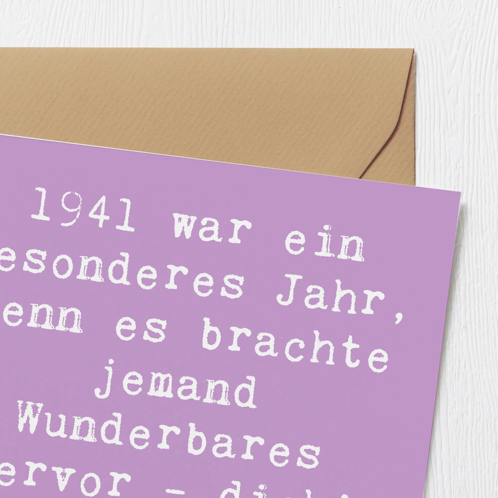 Deluxe Card Saying 1941 war ein besonderes Jahr, denn es brachte jemand Wunderbares hervor - dich! Alles Gute zum Geburtstag! Karte, Hochwertige Grußkarte, Klappkarte, Einladungskarte, Hochwertige Klappkarte, Glückwunschkarte, Grußkarte, Geburtstagskarte, Hochzeitskarte, Geburtstag, Geburtstagsgeschenk, Geschenk