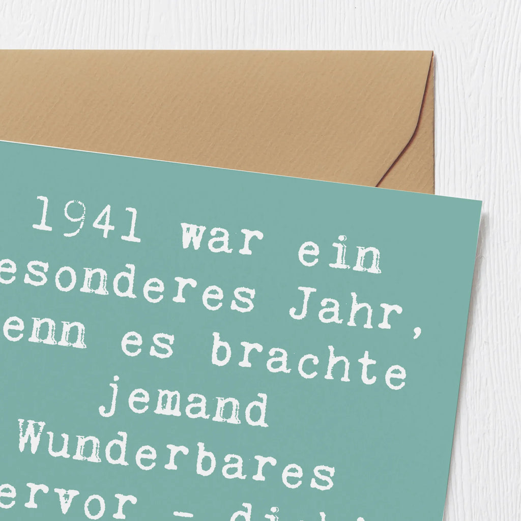 Deluxe Card Saying 1941 war ein besonderes Jahr, denn es brachte jemand Wunderbares hervor - dich! Alles Gute zum Geburtstag! Karte, Hochwertige Grußkarte, Klappkarte, Einladungskarte, Hochwertige Klappkarte, Glückwunschkarte, Grußkarte, Geburtstagskarte, Hochzeitskarte, Geburtstag, Geburtstagsgeschenk, Geschenk
