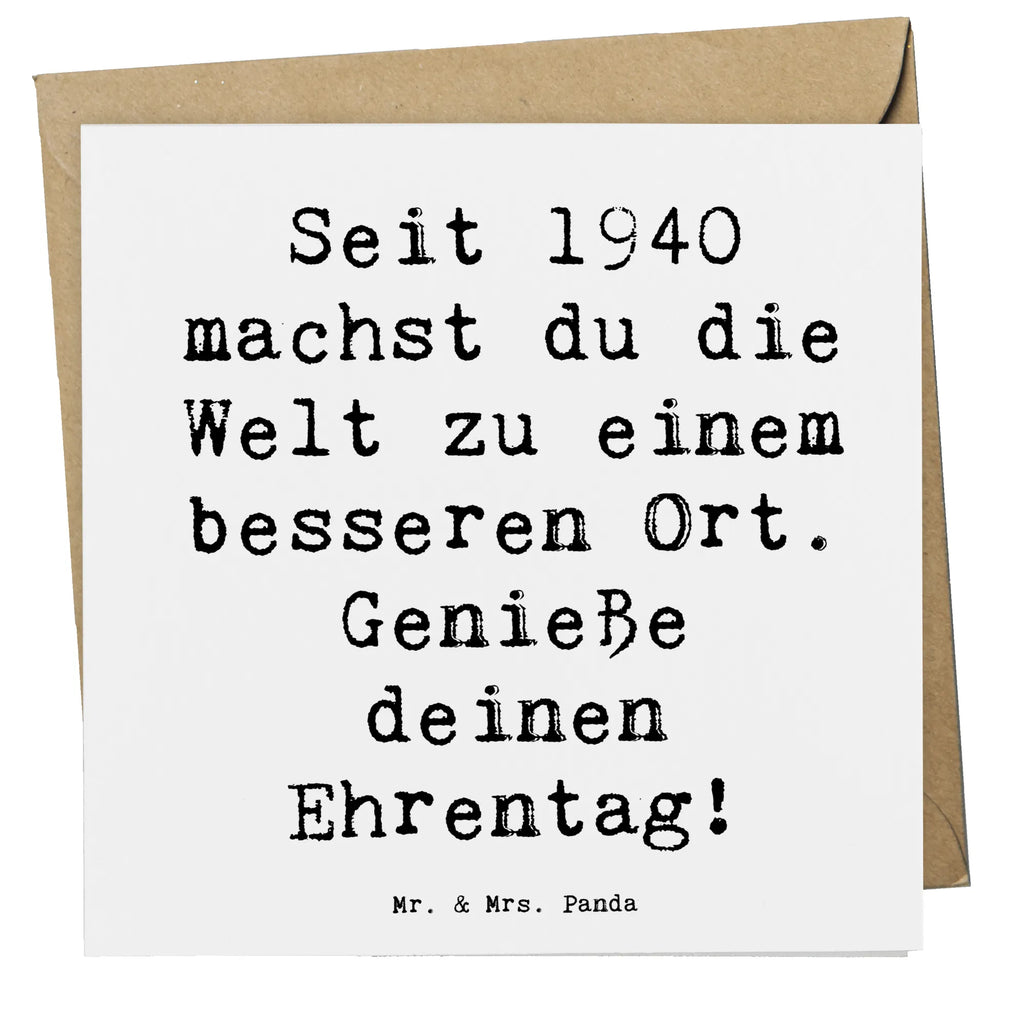 Deluxe Card Saying Seit 1940 machst du die Welt zu einem besseren Ort. Genieße deinen Ehrentag! Hochzeitskarte, Karte, Hochwertige Klappkarte, Geburtstagskarte, Glückwunschkarte, Einladungskarte, Grußkarte, Klappkarte, Hochwertige Grußkarte, Geburtstag, Geburtstagsgeschenk, Geschenk