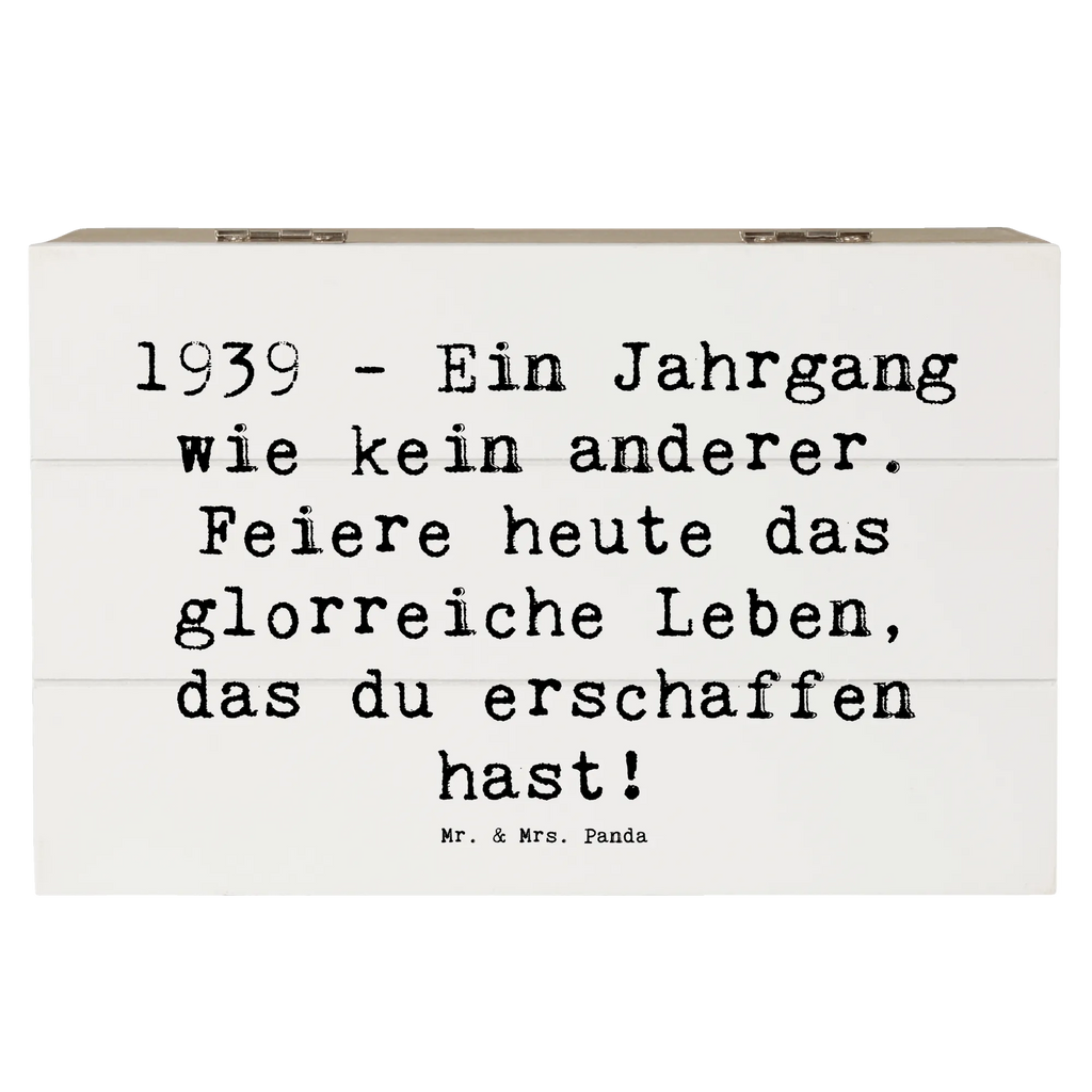 Wooden chest Saying 1939 - Ein Jahrgang wie kein anderer. Feiere heute das glorreiche Leben, das du erschaffen hast! Geschenkdose, Truhe, Aufbewahrungsbox, Schatulle, Holzkiste, Kiste, XXL, Erinnerungsbox, Schatzkiste, Geschenkbox, Dekokiste, Erinnerungskiste, Geburtstag, Geburtstagsgeschenk, Geschenk