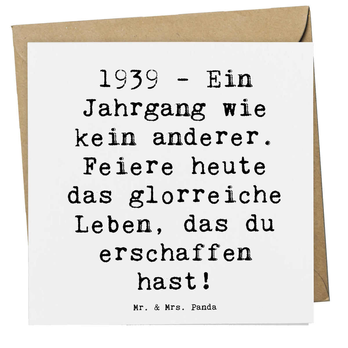 Deluxe Karte Spruch 1939 Geburtstag
