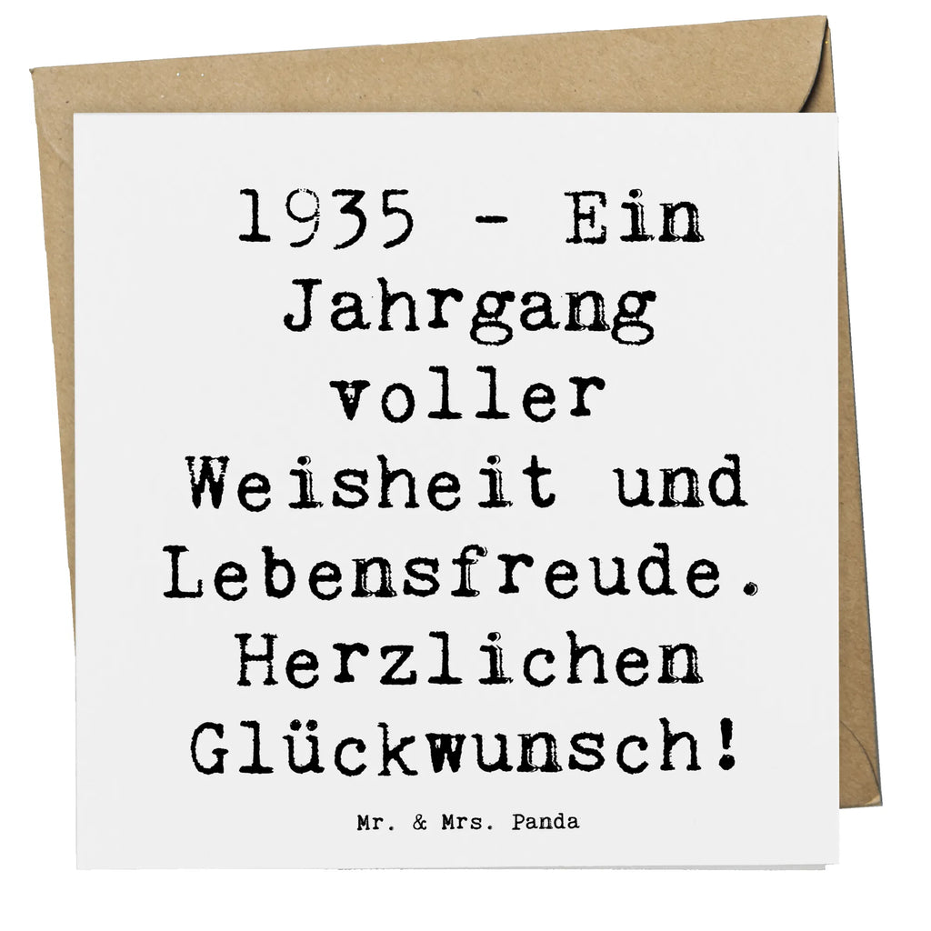 Deluxe Card Saying 1935 - Ein Jahrgang voller Weisheit und Lebensfreude. Herzlichen Glückwunsch! Grußkarte, Hochzeitskarte, Hochwertige Grußkarte, Geburtstagskarte, Einladungskarte, Karte, Glückwunschkarte, Hochwertige Klappkarte, Klappkarte, Geburtstag, Geburtstagsgeschenk, Geschenk
