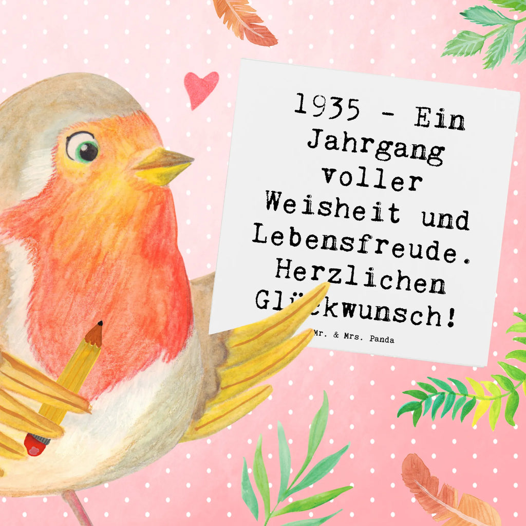 Deluxe Card Saying 1935 - Ein Jahrgang voller Weisheit und Lebensfreude. Herzlichen Glückwunsch! Grußkarte, Hochzeitskarte, Hochwertige Grußkarte, Geburtstagskarte, Einladungskarte, Karte, Glückwunschkarte, Hochwertige Klappkarte, Klappkarte, Geburtstag, Geburtstagsgeschenk, Geschenk