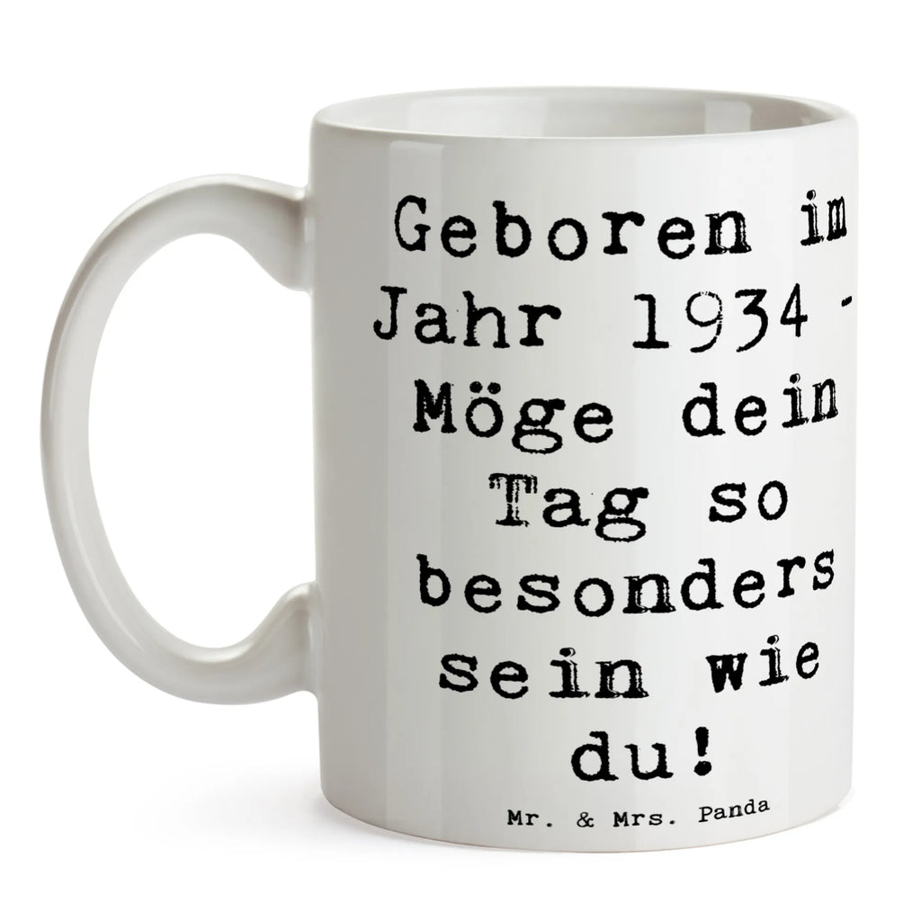 Tasse 1934 Geburtstag Geschenktasse, Porzellantasse, Bürotasse, Teetasse, Tasse, Keramiktasse, Kaffeetasse, Tasse mit Zitaten, Tasse mit Motiven, Geburtstag, Geburtstagsgeschenk, Geschenk