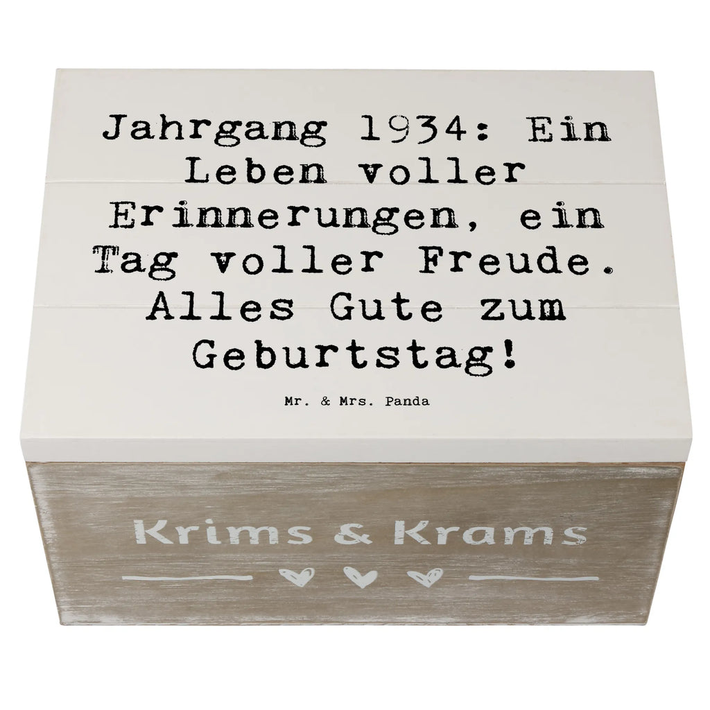Holzkiste Spruch 1934 Geburtstag Erinnerungsbox, Dekokiste, Truhe, Erinnerungskiste, XXL, Geschenkbox, Aufbewahrungsbox, Geschenkdose, Kiste, Schatzkiste, Schatulle, Holzkiste, Geburtstag, Geburtstagsgeschenk, Geschenk