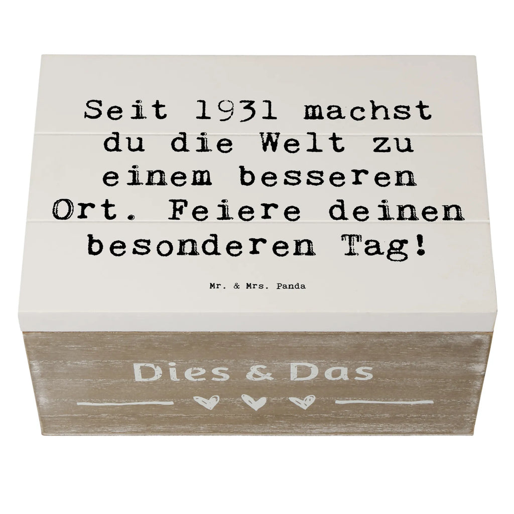 Holzkiste Spruch 1931 Geburtstag Erinnerungskiste, Schatzkiste, Truhe, Holzkiste, Aufbewahrungsbox, Kiste, Schatulle, Geschenkbox, Erinnerungsbox, Dekokiste, Geschenkdose, XXL, Geburtstag, Geburtstagsgeschenk, Geschenk