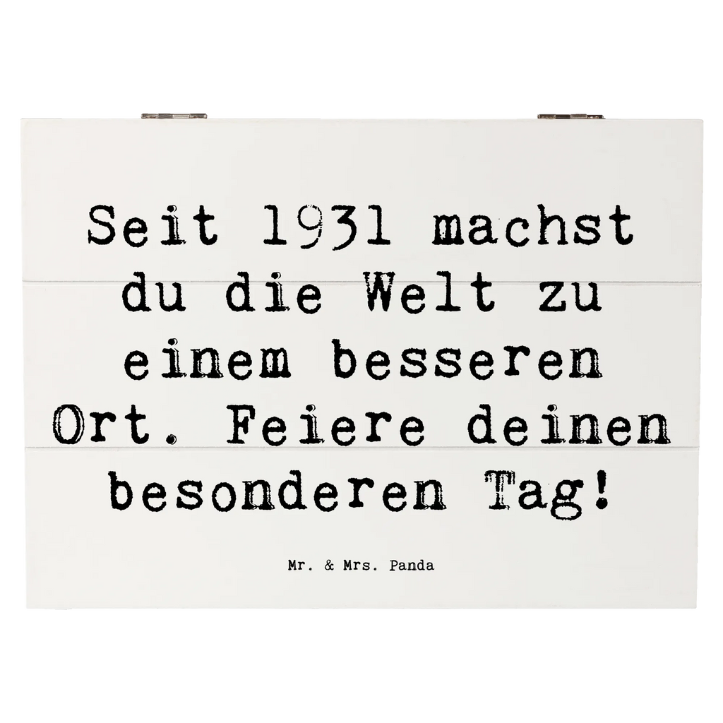 Holzkiste Spruch 1931 Geburtstag Erinnerungskiste, Schatzkiste, Truhe, Holzkiste, Aufbewahrungsbox, Kiste, Schatulle, Geschenkbox, Erinnerungsbox, Dekokiste, Geschenkdose, XXL, Geburtstag, Geburtstagsgeschenk, Geschenk