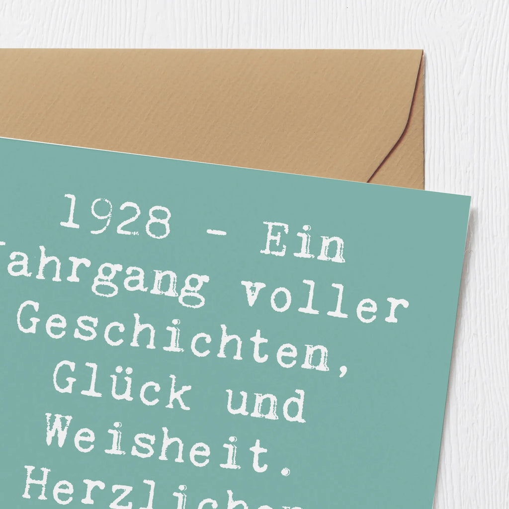 Deluxe Karte Spruch 1928 Geburtstag Grußkarte, Einladungskarte, Hochwertige Klappkarte, Klappkarte, Karte, Glückwunschkarte, Hochwertige Grußkarte, Geburtstagskarte, Hochzeitskarte, Geburtstag, Geburtstagsgeschenk, Geschenk