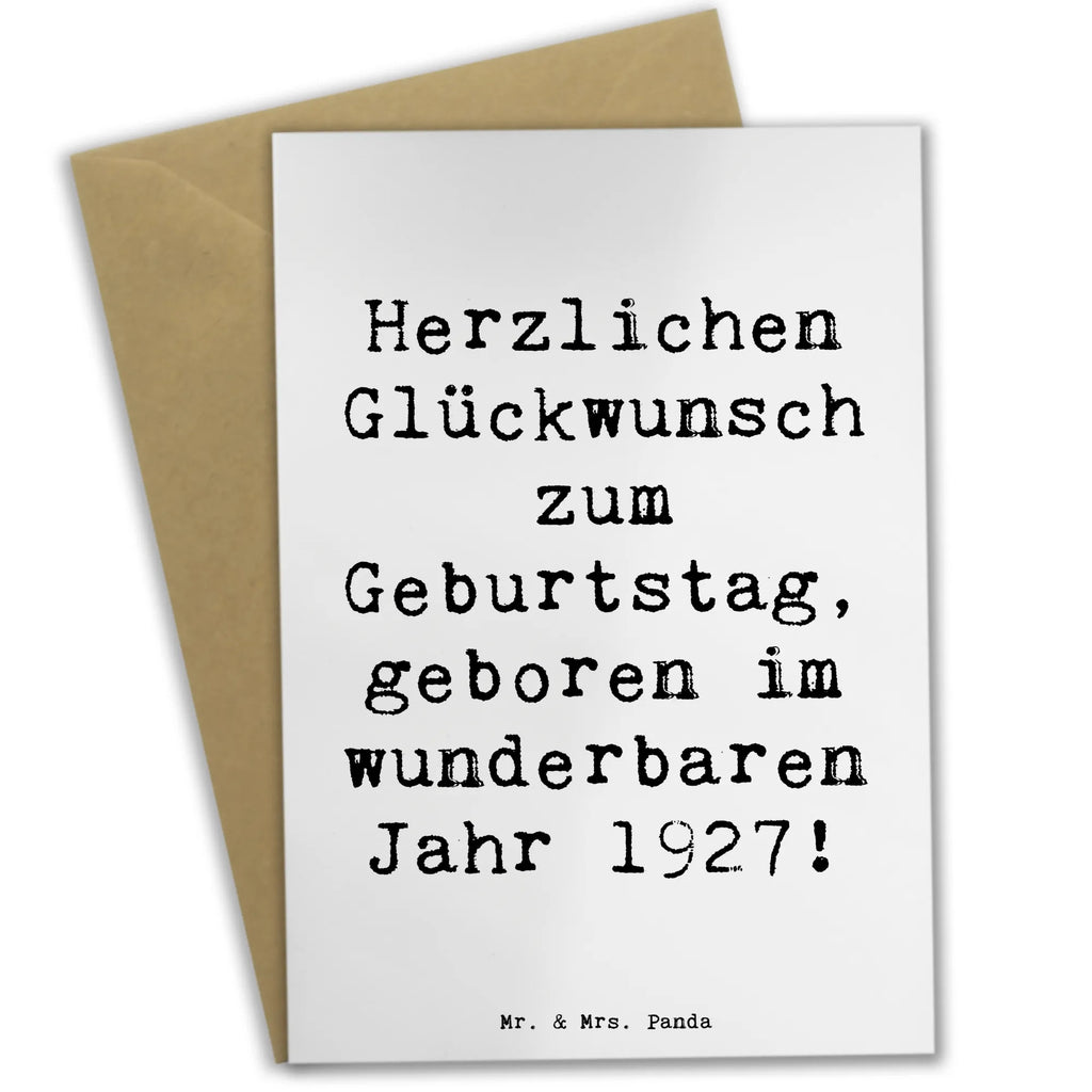 Grußkarte Spruch 1927 Geburtstag Einladungskarte, Grußkarte, Glückwunschkarte, Klappkarte, Geburtstagskarte, Ansichtskarten, Hochzeitskarte, Karte, Geburtstag, Geburtstagsgeschenk, Geschenk