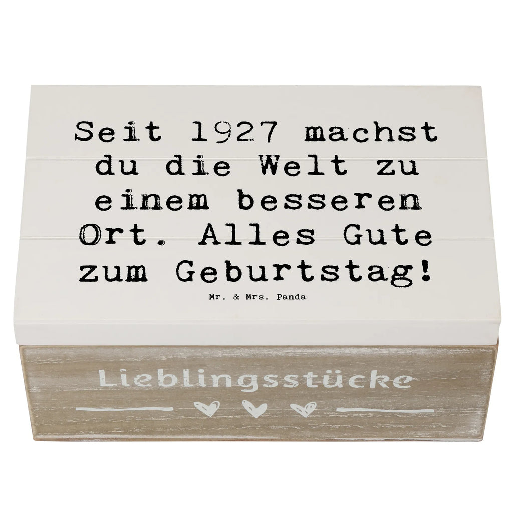 Holzkiste Spruch 1927 Geburtstag Schatzkiste, Truhe, Holzkiste, Erinnerungskiste, Erinnerungsbox, Schatulle, Aufbewahrungsbox, Geschenkdose, XXL, Dekokiste, Kiste, Geschenkbox, Geburtstag, Geburtstagsgeschenk, Geschenk