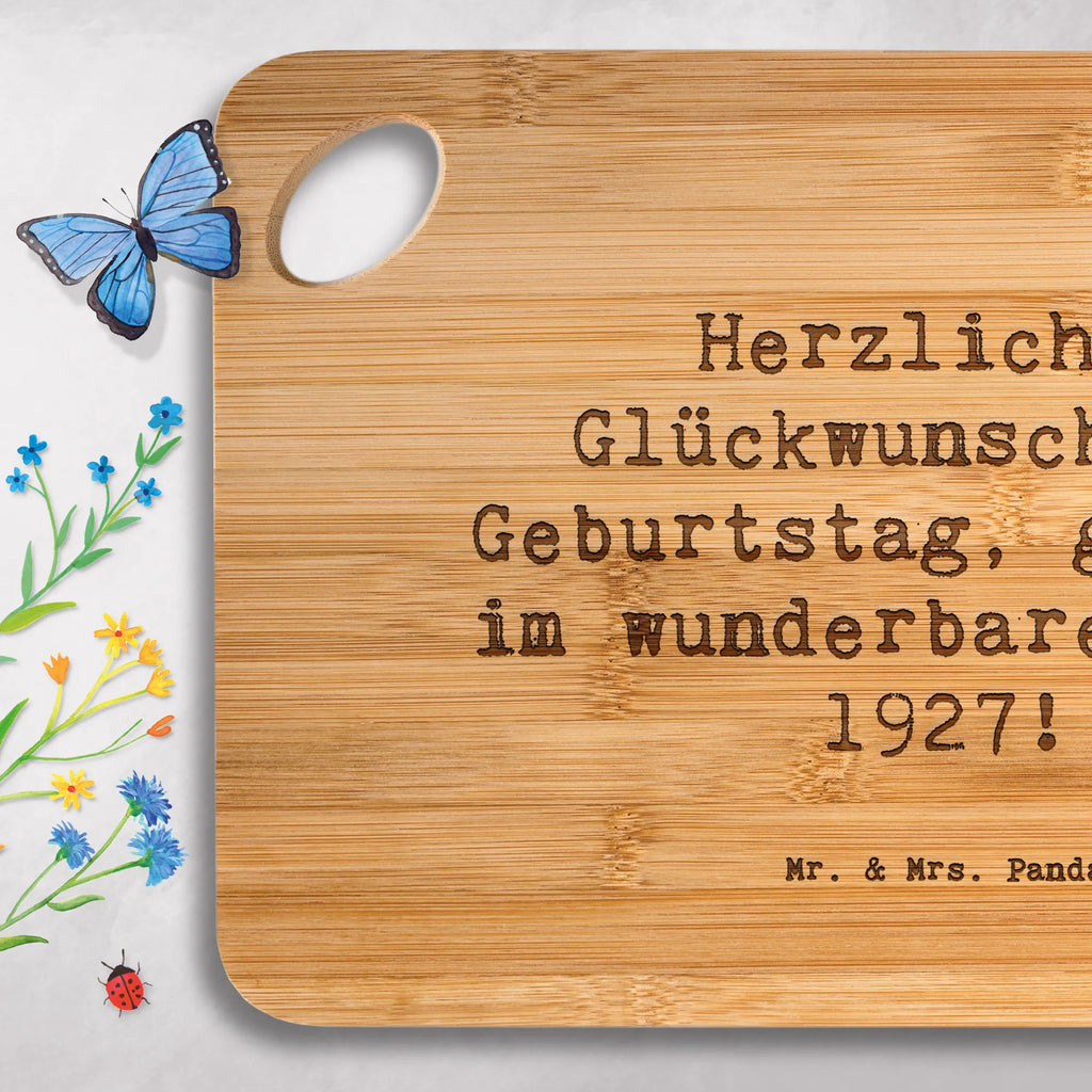 Bambus - deska do krojenia Przysłowie Herzlichen Glückwunsch zum Geburtstag, geboren im wunderbaren Jahr 1927! Urodziny, prezent urodzinowy, prezent