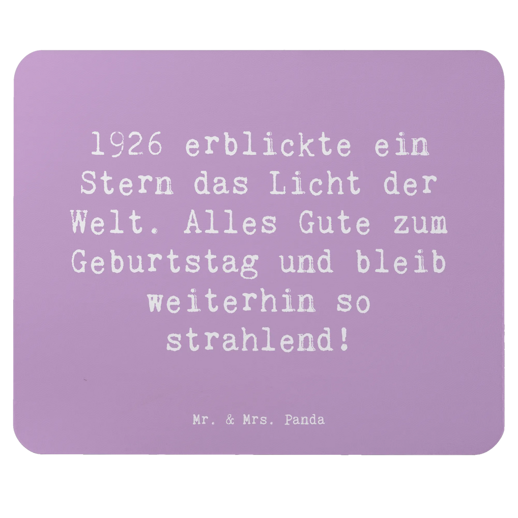Mouse mat Saying 1926 erblickte ein Stern das Licht der Welt. Alles Gute zum Geburtstag und bleib weiterhin so strahlend! Arbeitszimmer, PC Zubehör, Computer zubehör, Mousepad, Einzigartiges Mauspad, Designer Mauspad, Büroausstattung, Mausunterlage, Mauspad Büro, Mauspad, Geburtstag, Geburtstagsgeschenk, Geschenk