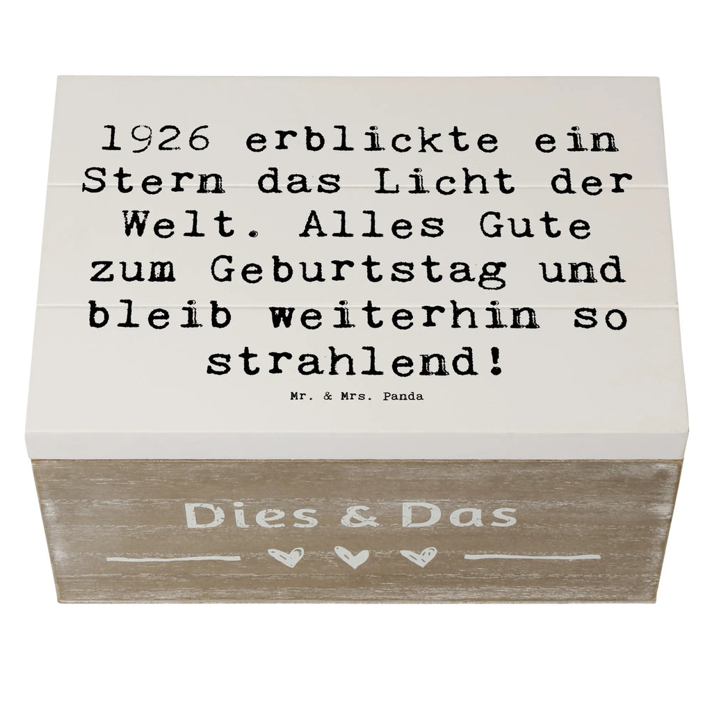 Holzkiste Spruch 1926 Geburtstag Stern Geschenkdose, Geschenkbox, Schatulle, Aufbewahrungsbox, Erinnerungsbox, Truhe, Holzkiste, Schatzkiste, Dekokiste, Erinnerungskiste, XXL, Kiste, Geburtstag, Geburtstagsgeschenk, Geschenk