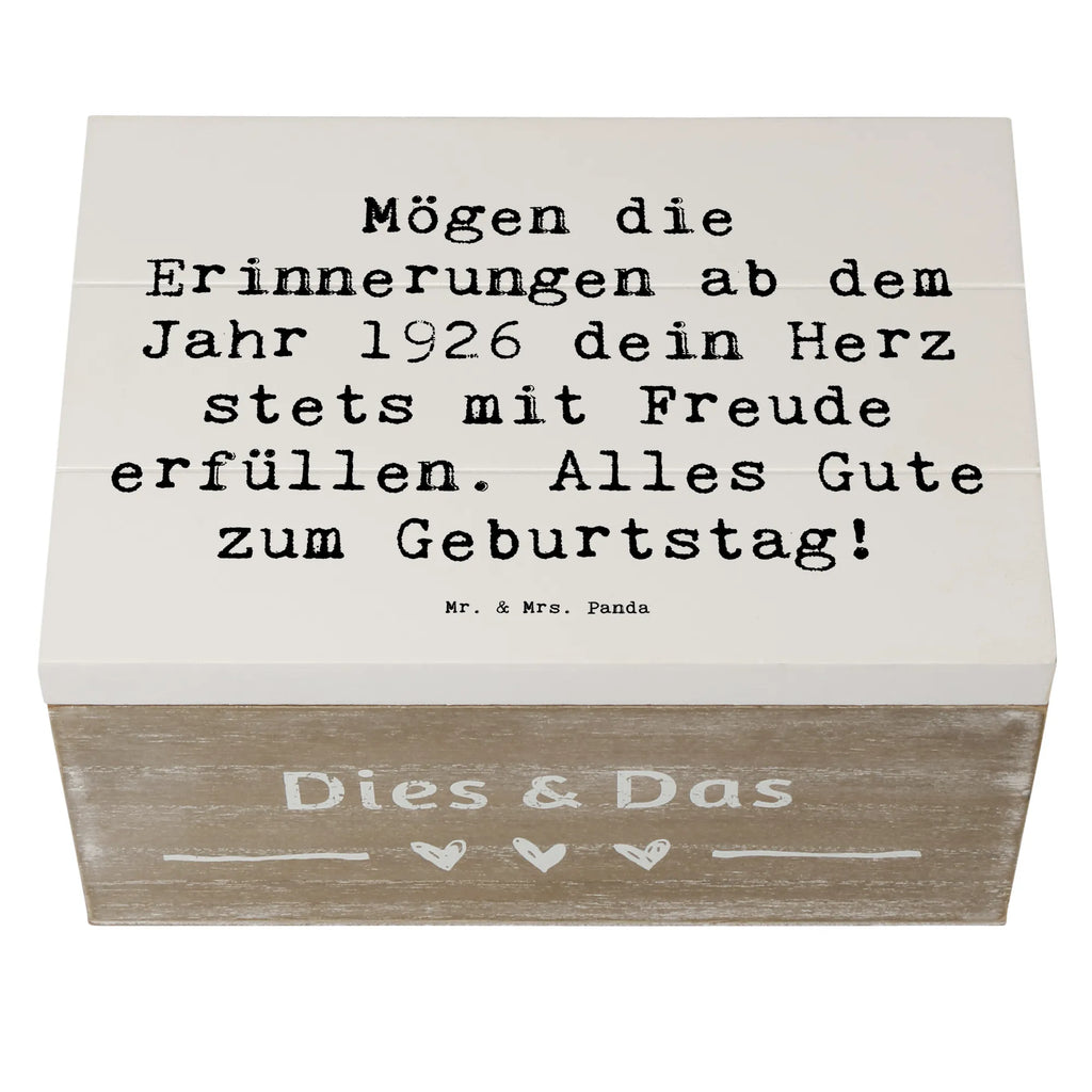Holzkiste Spruch 1926 Geburtstag Schatulle, Erinnerungskiste, XXL, Dekokiste, Geschenkbox, Geschenkdose, Erinnerungsbox, Aufbewahrungsbox, Truhe, Kiste, Holzkiste, Schatzkiste, Geburtstag, Geburtstagsgeschenk, Geschenk
