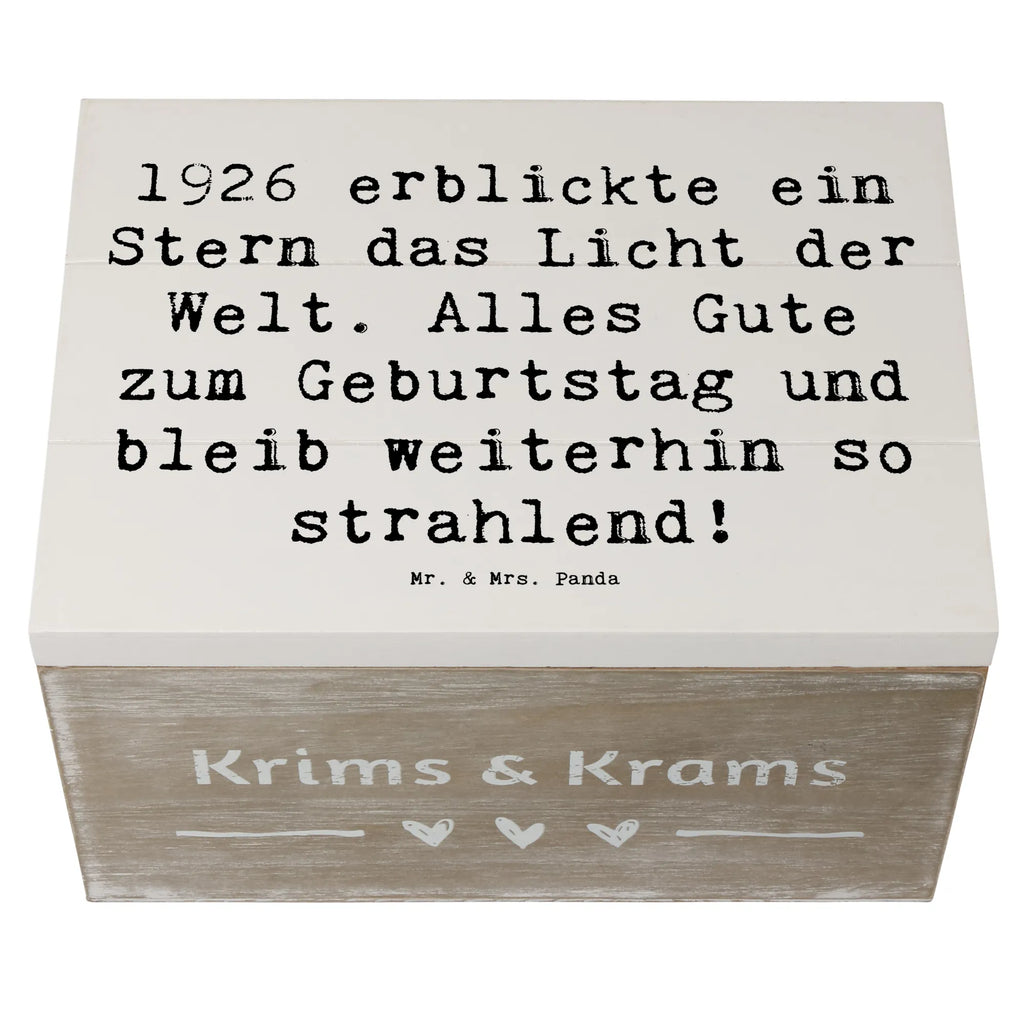 Holzkiste Spruch 1926 Geburtstag Stern Geschenkdose, Geschenkbox, Schatulle, Aufbewahrungsbox, Erinnerungsbox, Truhe, Holzkiste, Schatzkiste, Dekokiste, Erinnerungskiste, XXL, Kiste, Geburtstag, Geburtstagsgeschenk, Geschenk