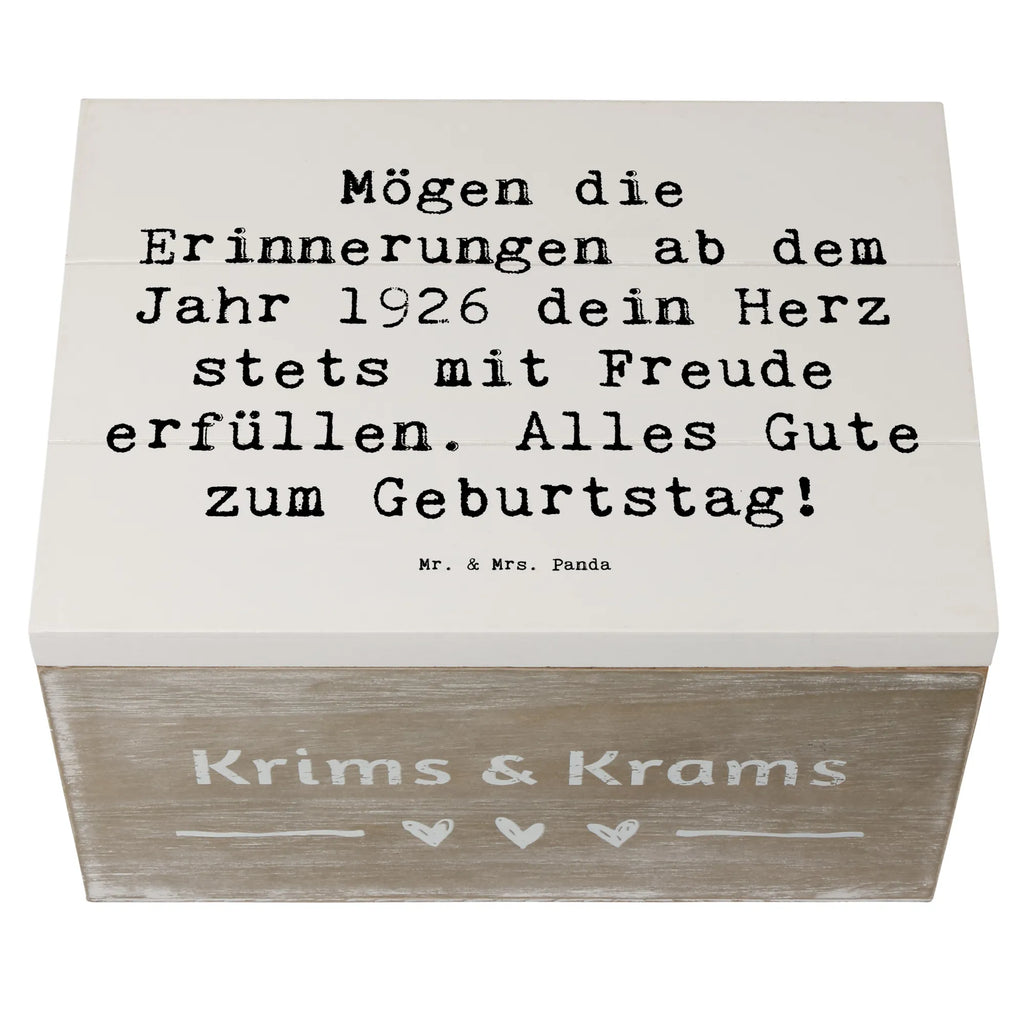 Holzkiste Spruch 1926 Geburtstag Schatulle, Erinnerungskiste, XXL, Dekokiste, Geschenkbox, Geschenkdose, Erinnerungsbox, Aufbewahrungsbox, Truhe, Kiste, Holzkiste, Schatzkiste, Geburtstag, Geburtstagsgeschenk, Geschenk