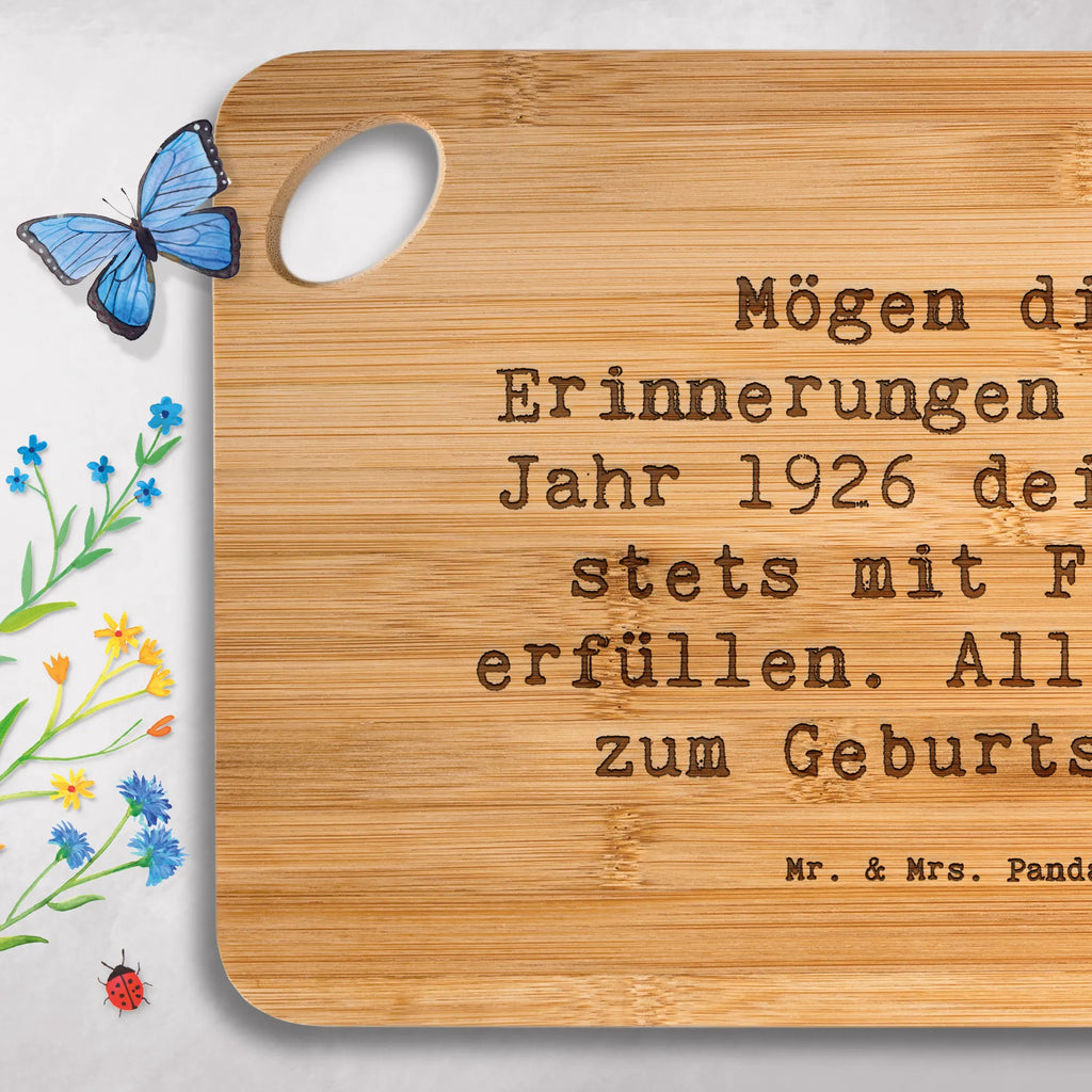 Bambus - deska do krojenia Przysłowie Mögen die Erinnerungen ab dem Jahr 1926 dein Herz stets mit Freude erfüllen. Alles Gute zum Geburtstag! Urodziny, prezent urodzinowy, prezent