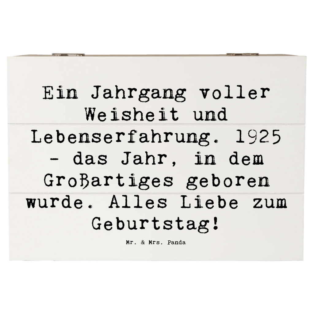 Wooden chest Saying Ein Jahrgang voller Weisheit und Lebenserfahrung. 1925 - das Jahr, in dem Großartiges geboren wurde. Alles Liebe zum Geburtstag! Aufbewahrungsbox, Erinnerungskiste, Truhe, Geschenkbox, Geschenkdose, Dekokiste, Kiste, Schatzkiste, Erinnerungsbox, Holzkiste, Schatulle, XXL, Geburtstag, Geburtstagsgeschenk, Geschenk