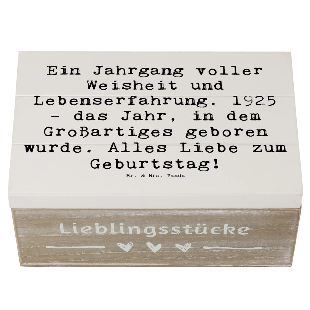 Wooden chest Saying Ein Jahrgang voller Weisheit und Lebenserfahrung. 1925 - das Jahr, in dem Großartiges geboren wurde. Alles Liebe zum Geburtstag! Aufbewahrungsbox, Erinnerungskiste, Truhe, Geschenkbox, Geschenkdose, Dekokiste, Kiste, Schatzkiste, Erinnerungsbox, Holzkiste, Schatulle, XXL, Geburtstag, Geburtstagsgeschenk, Geschenk