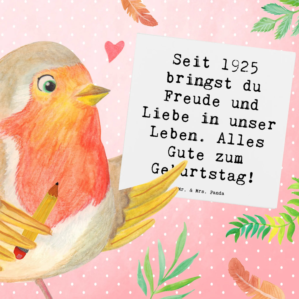 Deluxe Card Saying Seit 1925 bringst du Freude und Liebe in unser Leben. Alles Gute zum Geburtstag! weihnachtskarte, Glückwunschkarte, Geschenkkarte, quadratische karte, Karte, sprüche karten, Gutscheinkarte, Einladungskarte, Grußkarte, geburtskarte, Hochwertige Klappkarte, Hochzeitskarte, Klappkarte, abschiedskarte, Dankeskarte, lustige karten, Geburtstagskarte, Hochwertige Grußkarte, Geschenk, Geburtstag, Geburtstagsgeschenk