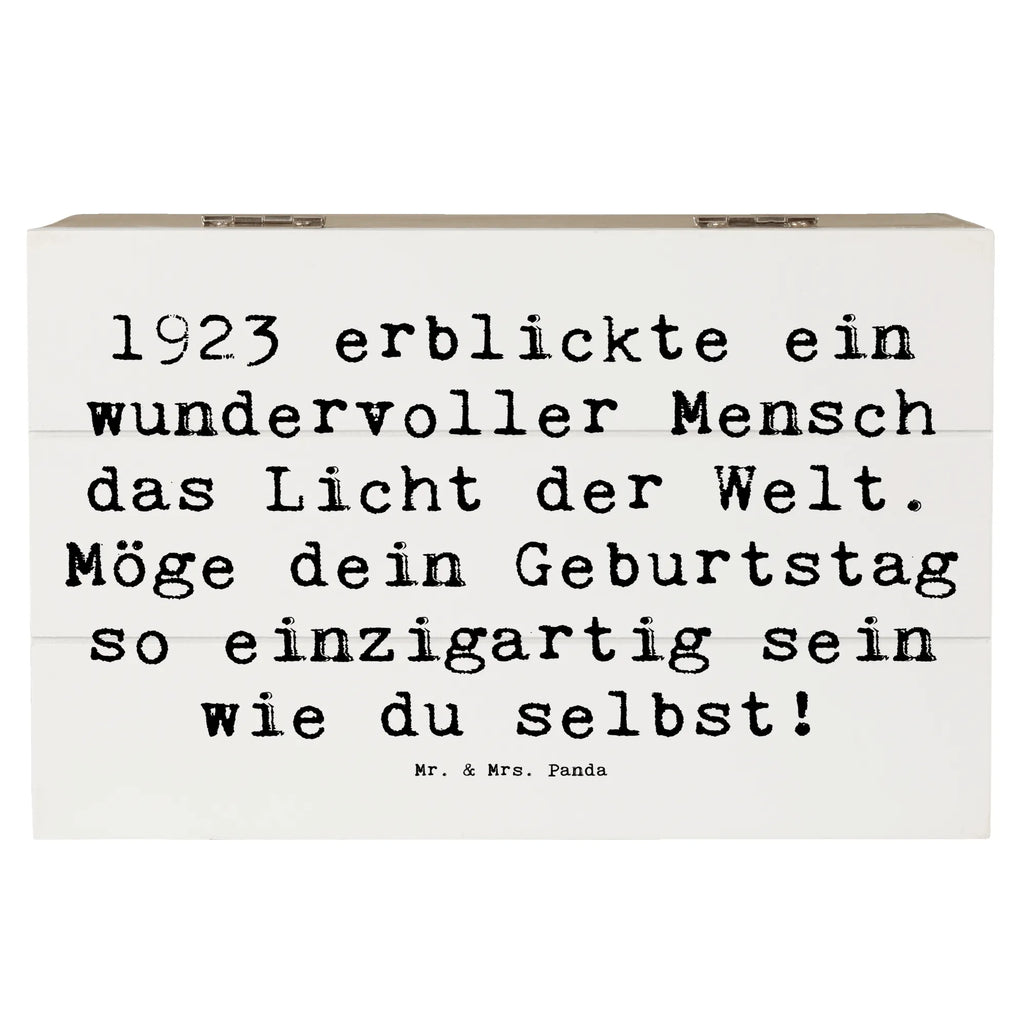 Wooden chest Saying 1923 erblickte ein wundervoller Mensch das Licht der Welt. Möge dein Geburtstag so einzigartig sein wie du selbst! Geschenkbox, Truhe, Holzkiste, Schatulle, Erinnerungskiste, Geschenkdose, Kiste, XXL, Erinnerungsbox, Schatzkiste, Aufbewahrungsbox, Dekokiste, Geburtstag, Geburtstagsgeschenk, Geschenk