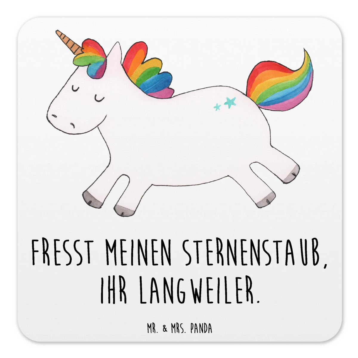 Coaster Set unicorn happy fun, joy of life, cheerful, joy
