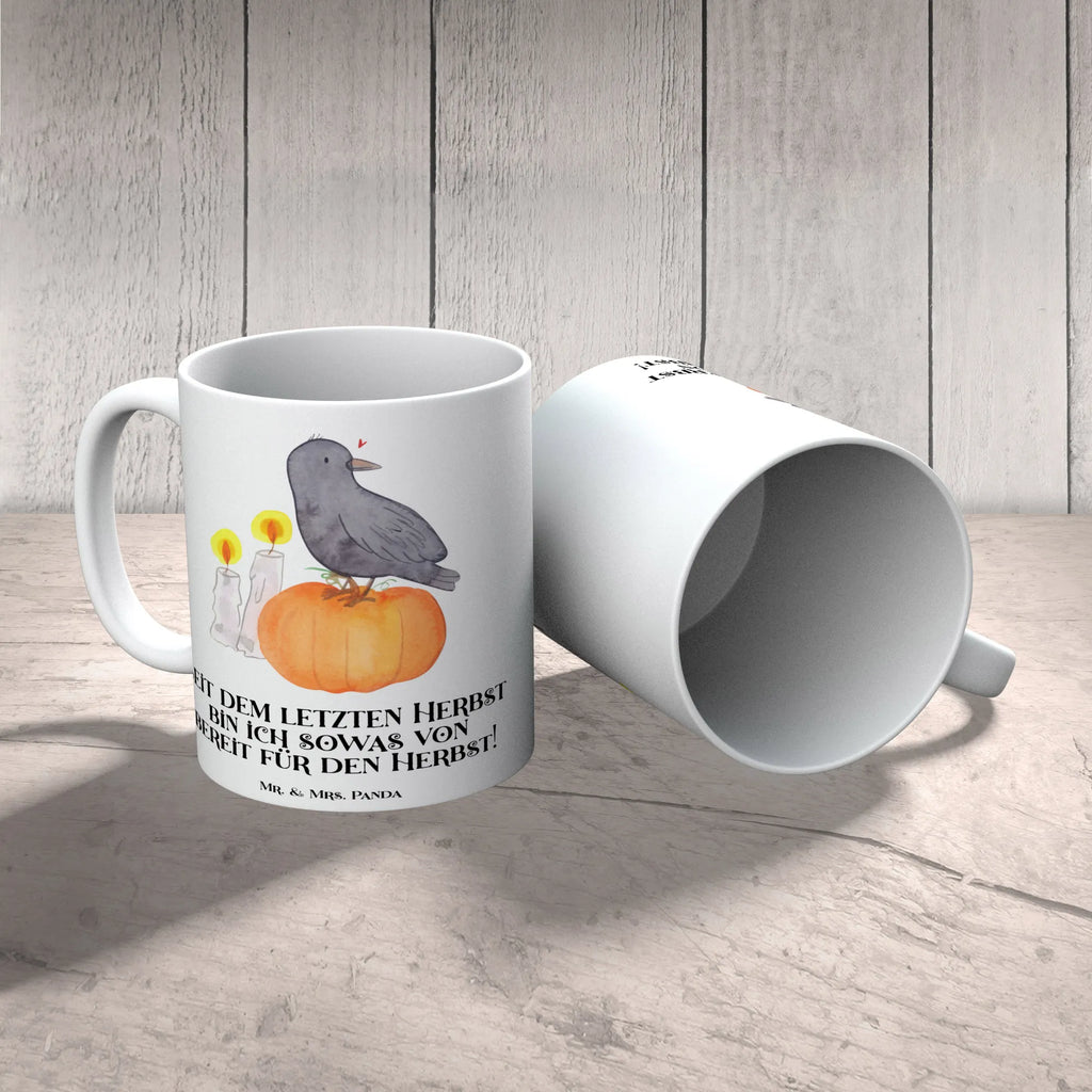 Mug Seit dem letzten Herbst bin ich sowas von bereit für den Herbst! Tasse, Tasse mit Motiven, Tasse mit Zitaten, Bürotasse, Geschenktasse, Kaffeetasse, Keramiktasse, Teetasse, Porzellantasse, Halloween, Deko, Martinssingen, Dekoration, Geschenke, Schenken