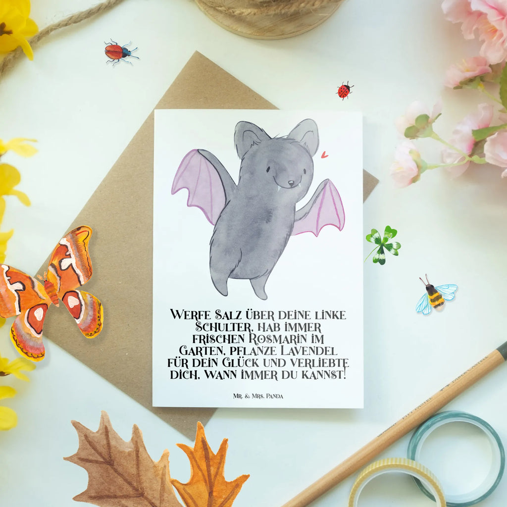 Greetings card Werfe Salz über deine linke Schulter, hab immer frischen Rosmarin im Garten, pflanze Lavendel für dein Glück und verliebte dich, wann immer du kannst! Karte, Klappkarte, Einladungskarte, Glückwunschkarte, Grußkarte, Geburtstagskarte, Hochzeitskarte, Ansichtskarten, Halloween, Deko, Martinssingen, Dekoration, Geschenke, Schenken