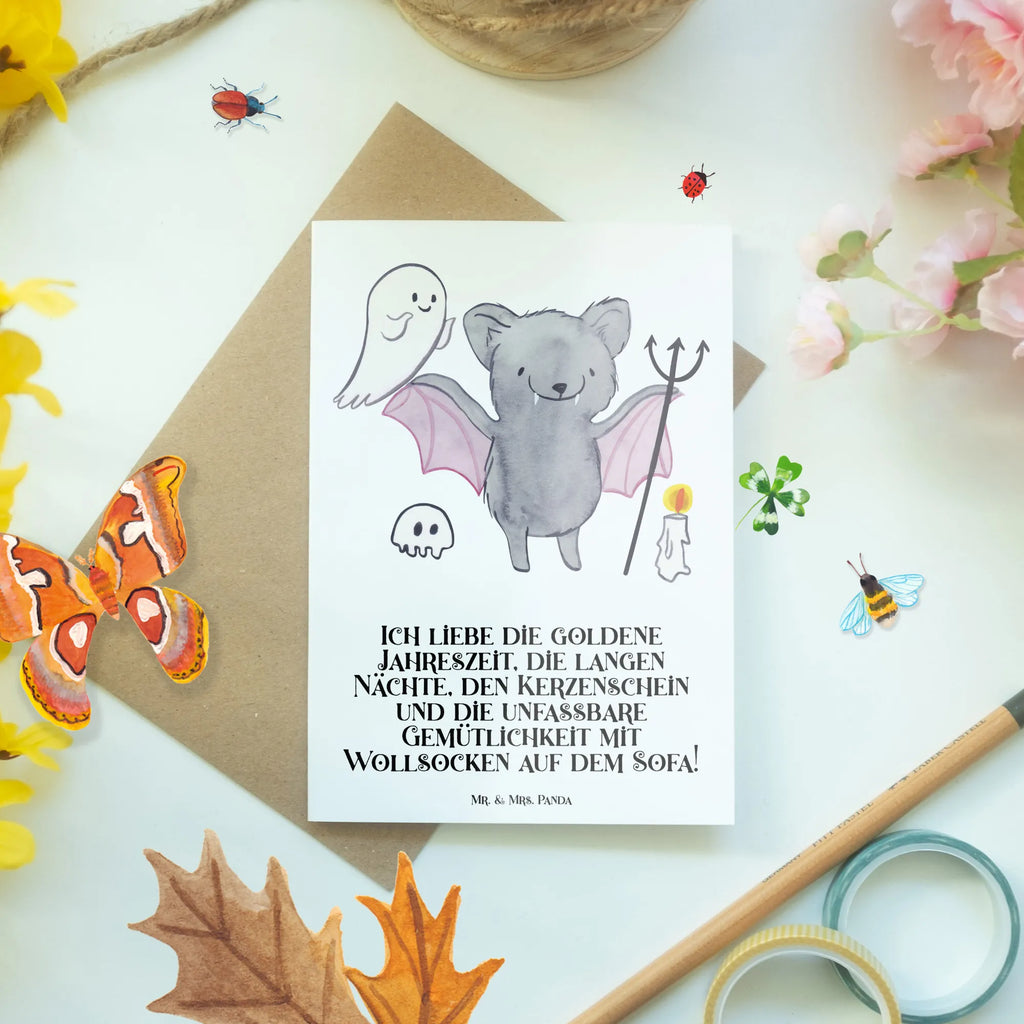 Grußkarte Herbstgemütlichkeit Halloween Geburtstagskarte, Ansichtskarten, Karte, Hochzeitskarte, Einladungskarte, Klappkarte, Glückwunschkarte, Grußkarte, Halloween, Deko, Martinssingen, Dekoration, Geschenke, Schenken