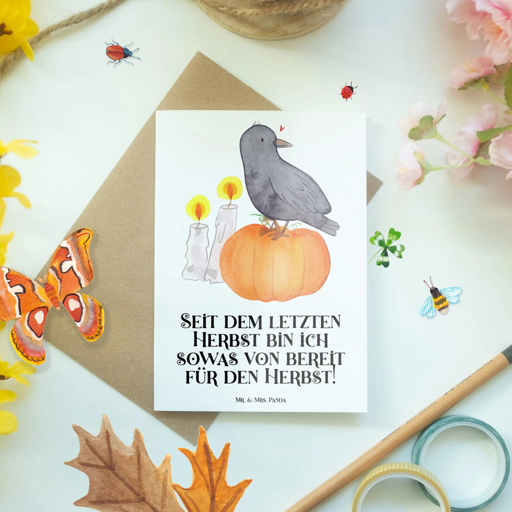 Greetings card Seit dem letzten Herbst bin ich sowas von bereit für den Herbst! Geburtstagskarte, Karte, Einladungskarte, Ansichtskarten, Hochzeitskarte, Glückwunschkarte, Grußkarte, Klappkarte, Halloween, Deko, Martinssingen, Dekoration, Geschenke, Schenken