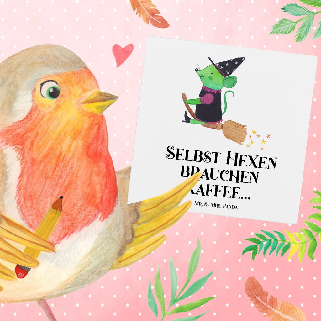 Deluxe Card Selbst Hexen brauchen Kaffee... Hochwertige Grußkarte, Hochwertige Klappkarte, Glückwunschkarte, Karte, Geburtstagskarte, Einladungskarte, Grußkarte, Klappkarte, Hochzeitskarte, Halloween, Deko, Martinssingen, Dekoration, Geschenke, Schenken