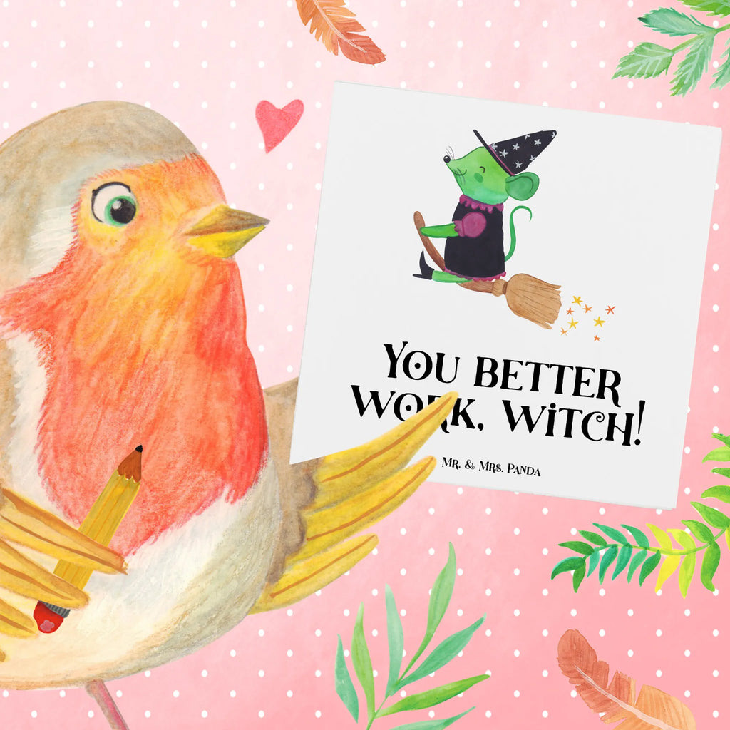 Deluxe Card You better work, witch! Karte, Glückwunschkarte, Einladungskarte, Hochzeitskarte, Geburtstagskarte, Hochwertige Grußkarte, Klappkarte, Hochwertige Klappkarte, Grußkarte, Halloween, Deko, Martinssingen, Dekoration, Geschenke, Schenken
