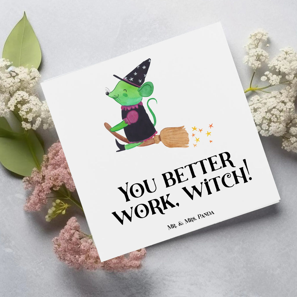 Deluxe Card You better work, witch! Karte, Glückwunschkarte, Einladungskarte, Hochzeitskarte, Geburtstagskarte, Hochwertige Grußkarte, Klappkarte, Hochwertige Klappkarte, Grußkarte, Halloween, Deko, Martinssingen, Dekoration, Geschenke, Schenken