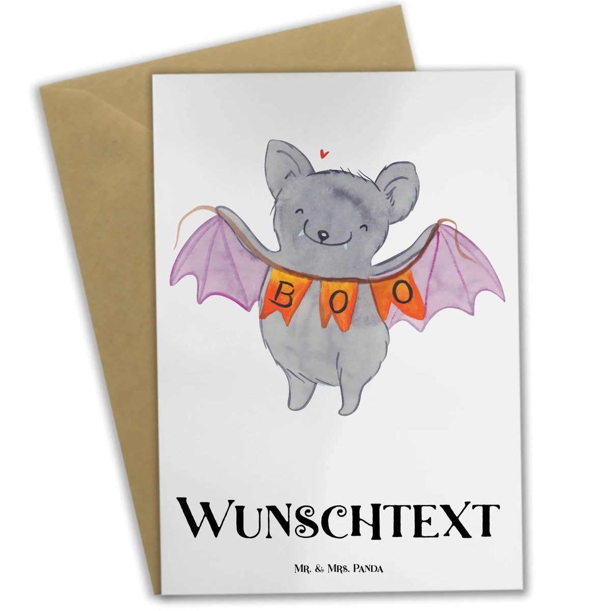 Personalised greetings card Bat Boo individuelle grußkarte, Grußkarte personalisierbar, grußkarte personalisiert, Personalisierte Grußkarte, Grußkarten Personalisiert, Personalisierte Karte, Personalisierte Klappkarte, Dekoration, Geschenke, Schenken, Deko, Halloween, Martinssingen