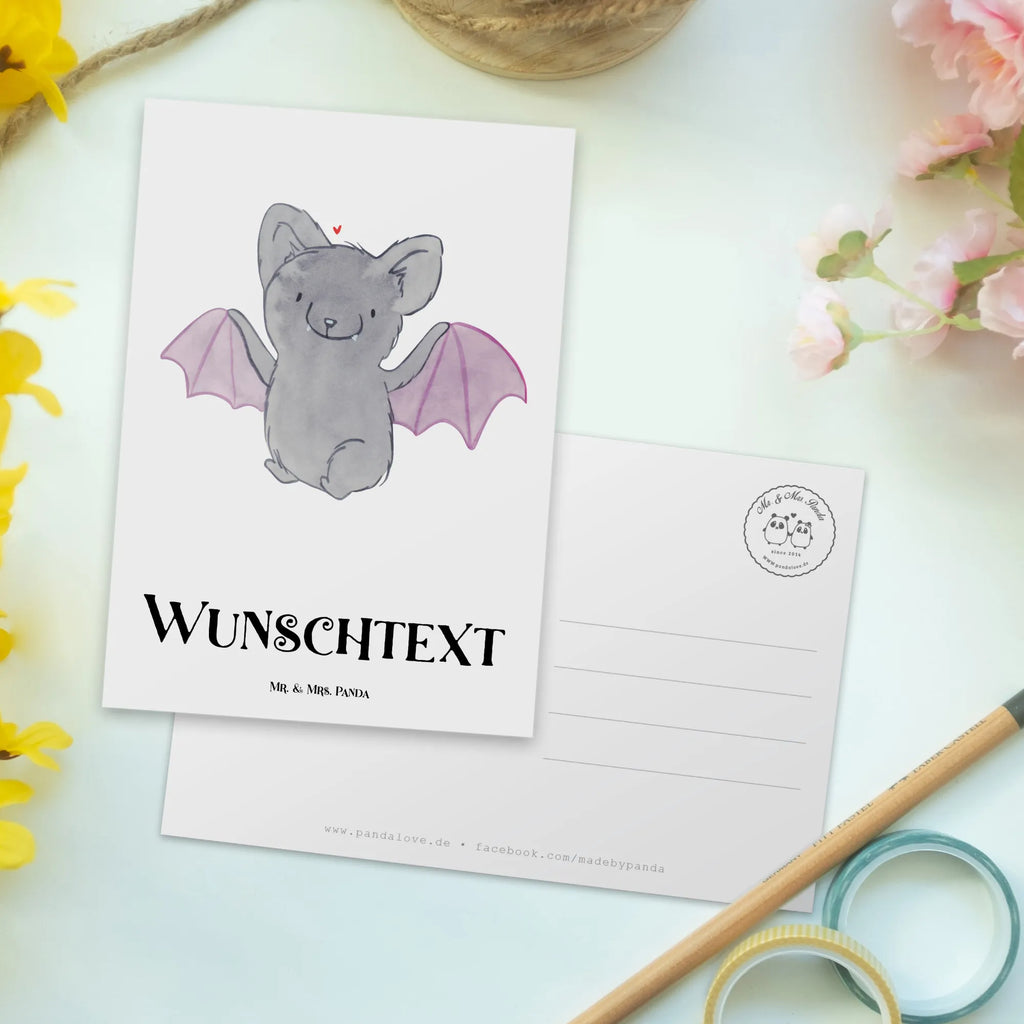 Personalisierte Postkarte Fledermaus Classic Postkarte bedrucken, Postkarte mit Namen, Einladung mit Namen, Karte mit Namen, Grußkarte mit Namen, Postkarte mit Wunschtext, Grußkarte mit Wunschtext, Postkarte personalisierbar, Geschenkkarte mit Wunschtext, Einladung mit Wunschtext, Geschenkkarte mit Namen, Ansichtskarte mit Wunschtext, Ansichtskarte mit Namen, Karte mit Wunschtext, Halloween, Deko, Martinssingen, Dekoration, Geschenke, Schenken