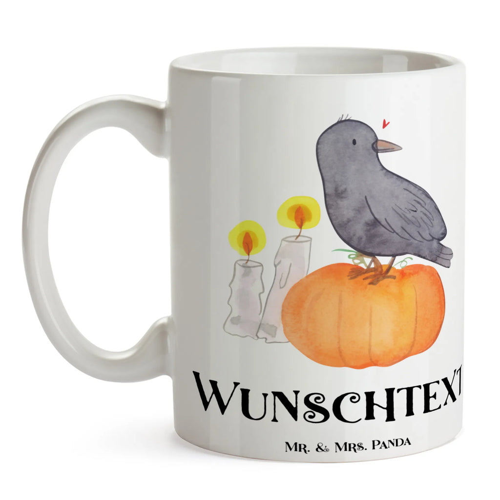 Personalisierte Tasse Krähe Halloween Tasse, Personalisierte Tasse, Personalisiert, Tasse mit Namen, Wunschname, Drucken, Namenstasse, Namen, Halloween, Deko, Martinssingen, Dekoration, Geschenke, Schenken