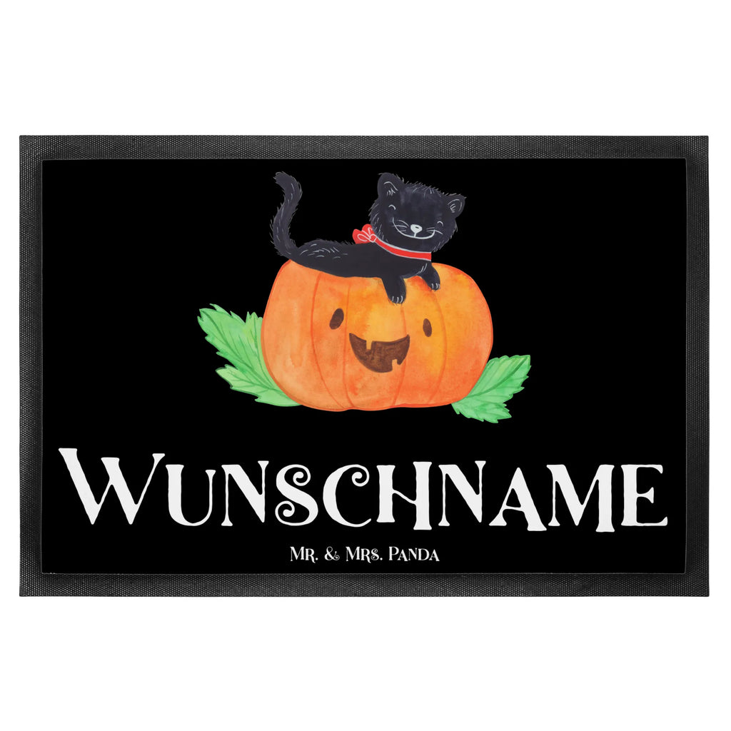Personalized doormat Black Cat Fußmatte bedrucken, Namensfussmatte, Türvorleger personalisiert, Türvorleger mit Namen, Personalisiert, Haustürmatte personalisiert, Personalisierte Fußmatte, Personalisieruung, Bedrucken, Fußmatte mit Namen, Wunschnamen, Halloween, Deko, Martinssingen, Dekoration, Geschenke, Schenken