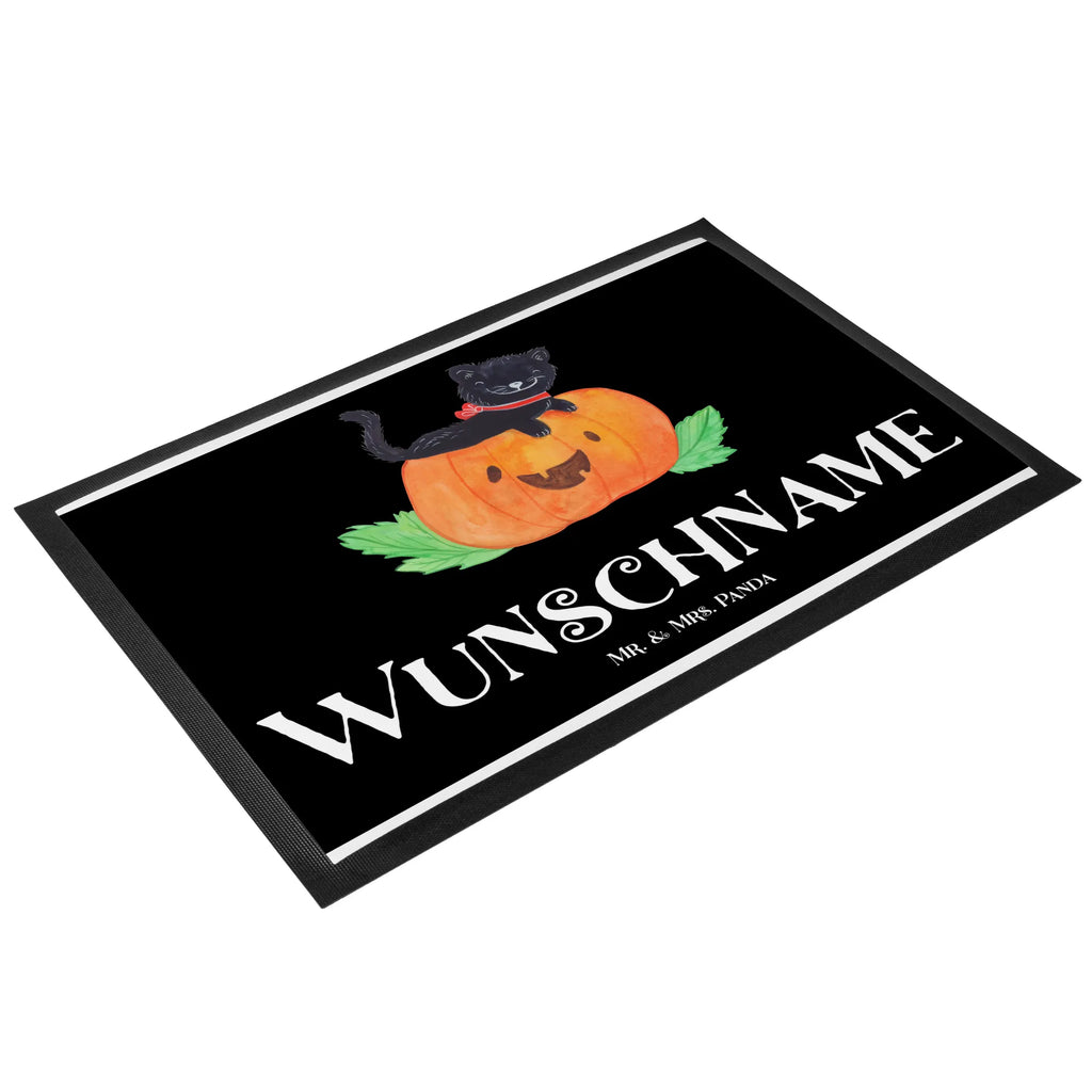 Personalized doormat Black Cat Fußmatte bedrucken, Namensfussmatte, Türvorleger personalisiert, Türvorleger mit Namen, Personalisiert, Haustürmatte personalisiert, Personalisierte Fußmatte, Personalisieruung, Bedrucken, Fußmatte mit Namen, Wunschnamen, Halloween, Deko, Martinssingen, Dekoration, Geschenke, Schenken