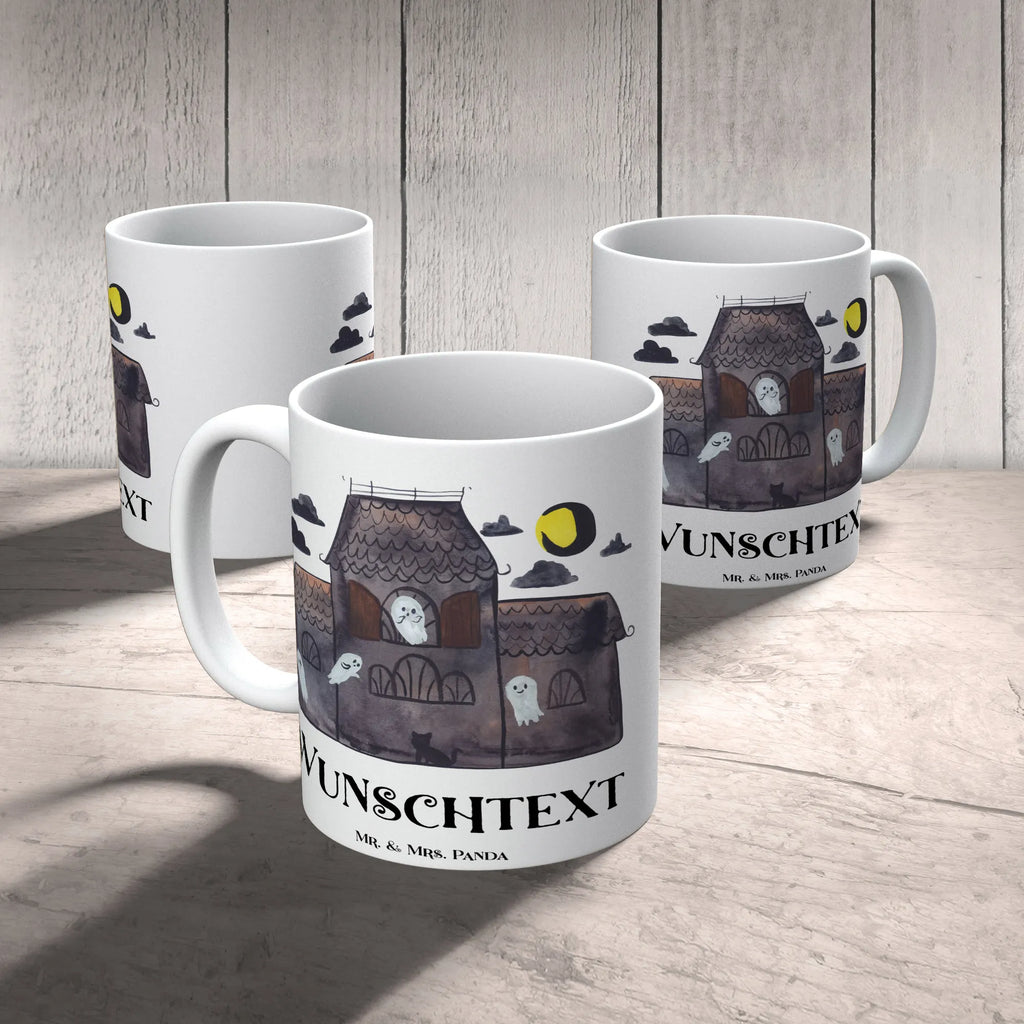 Personalisierte Tasse Geister Villa Wunschname, Personalisierte Tasse, Drucken, Namen, Namenstasse, Tasse mit Namen, Tasse, Personalisiert, Halloween, Deko, Martinssingen, Dekoration, Geschenke, Schenken