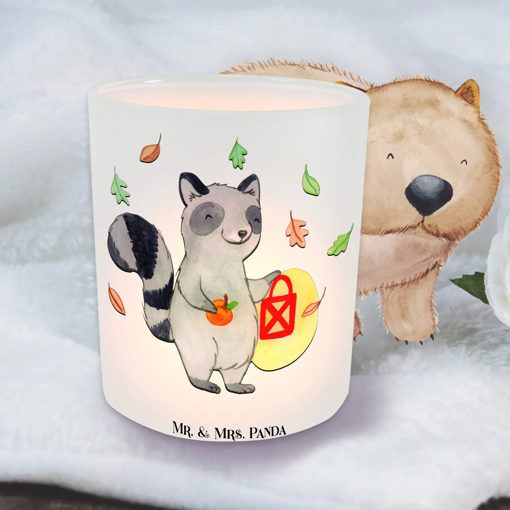 Lantern Raccoon Lantern Wind light, tealight holder, glass tealight, Halloween, decoration, Martin singing, decor, gifts, giving