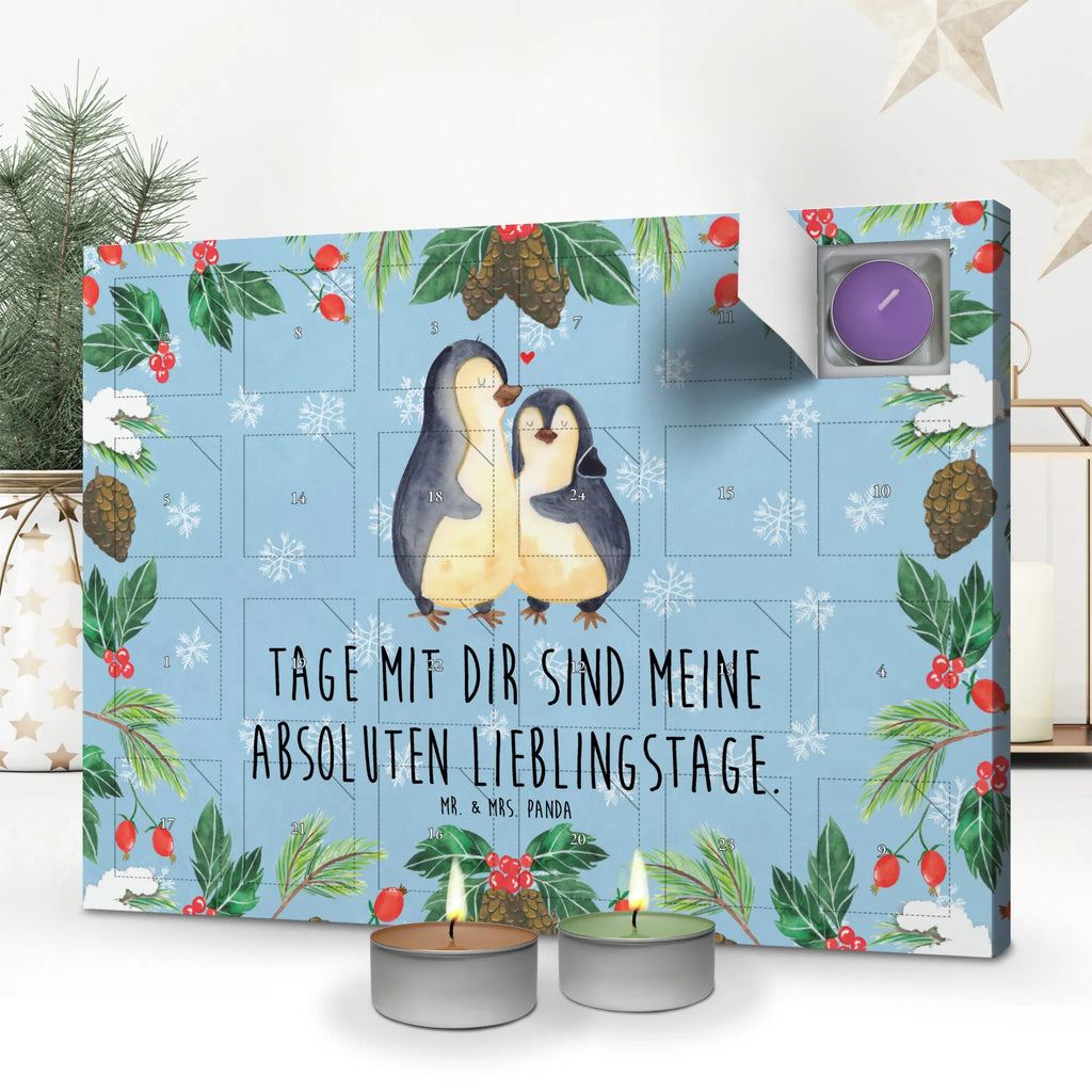 Scented candle advent calendar Penguin embrace Penguins, North Pole, love gift, wedding gift, anniversary, proof of love, wedding, lovers, wedding day