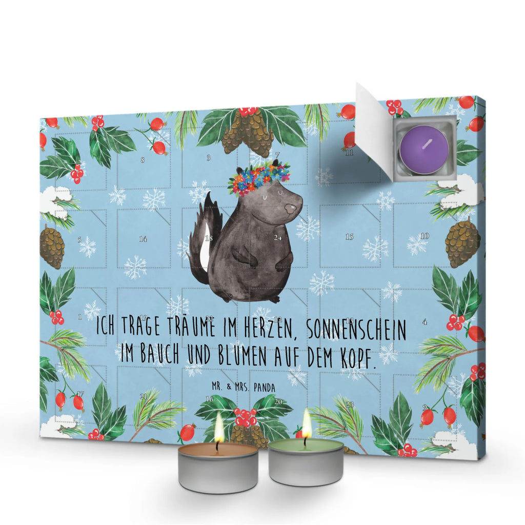Scented candle advent calendar skunk Girl Live, Wild animal, Predator, Stinky, Laugh