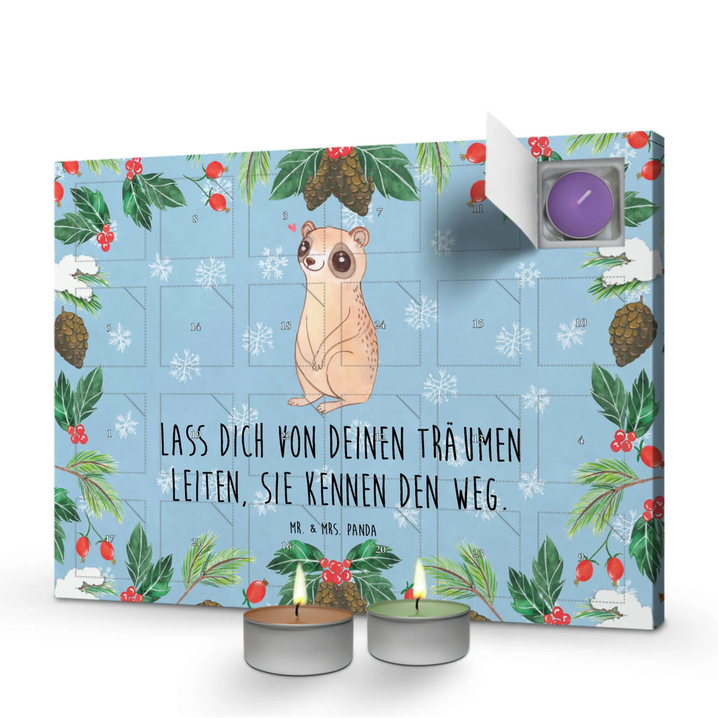 Scented candle advent calendar Slow loris Happy card, gift ideas, gifts, animal lover, special gifts, cute animal motives, hand drawn, small animals, good mood, cute, funny sayings